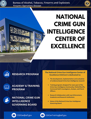 National Crime Gun Intelligence Center of Excellence Infographic