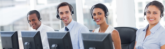 Image of people in a call center