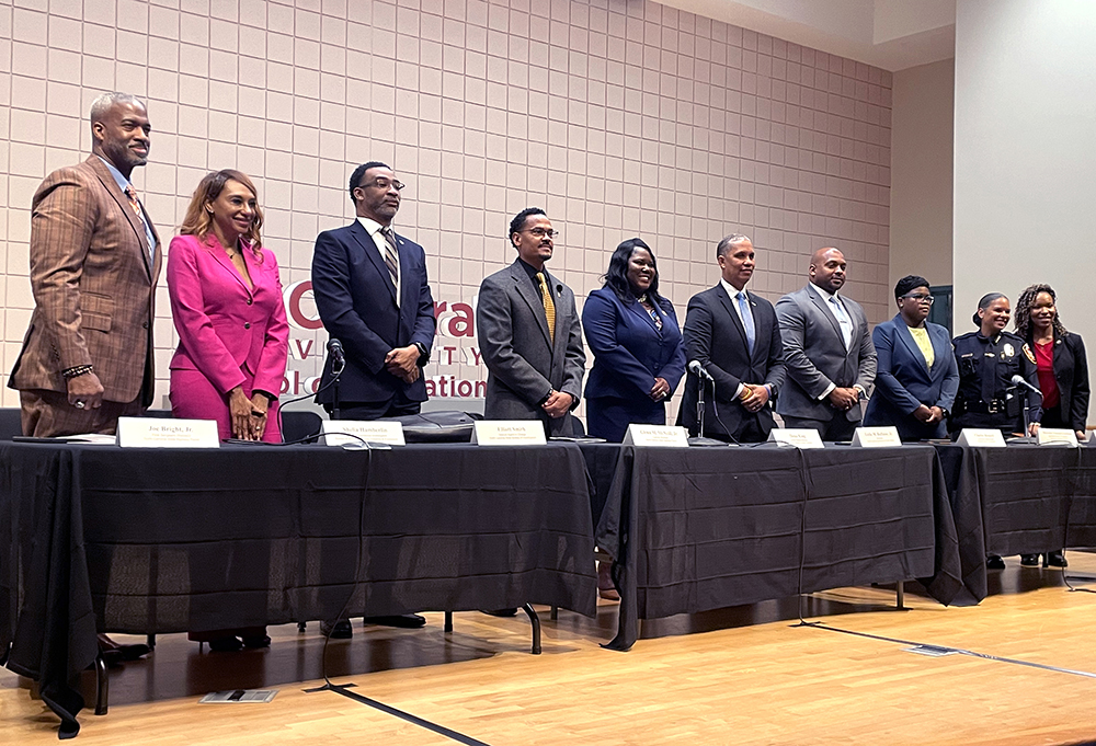 A panel of law enforcement professionals at a Law Enforcement Leaders of America (LELA) event.