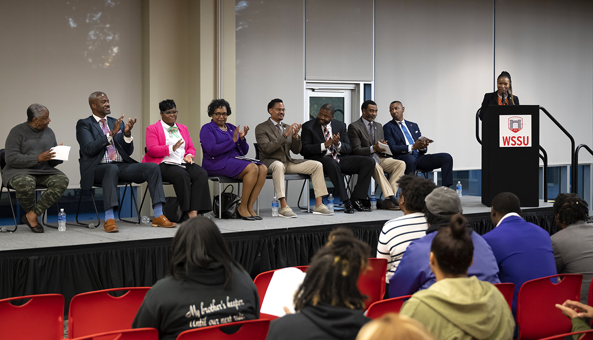 A panel of law enforcement professionals at a Law Enforcement Leaders of America (LELA) event.